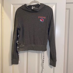 TEXAS RANGERS | PINK Victoria's Secret x MLB Texas Rangers Cropped Hoodie Size M